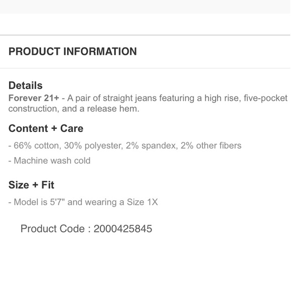 Plus size release hem jeans - Picture 5 of 5